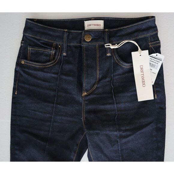 Driftwood P41500A Women's Sz 24 Dark Blue Farrah High Rise Flare Jeans Pants - Picture 3 of 6
